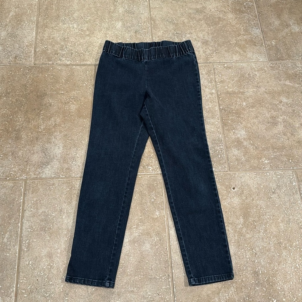 Women's Soft Surroundings Pull on Jeggings Petite Small Denim Elastic Waist‎